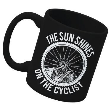 The Sun Shine On The Cyclist White Coffee Mug